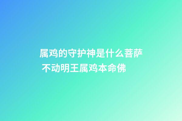 属鸡的守护神是什么菩萨 不动明王属鸡本命佛